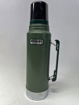 Vintage Classic Aladdin Stanley Thermos Green 14&quot;H 1 QT Made In USA Nice - £29.88 GBP