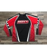 Team Hoyt Archery Mens Long Sleeve XL Red &amp; Black Long Sleeve Jersey Shi... - £22.37 GBP