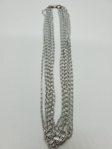 Sarah Coventry Multi Chain Silver Tone Necklace Choker Vintage - £9.57 GBP