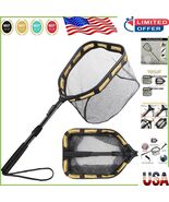 Floating Rubber Coated Fishing Net - Lightweight, Folding &amp; Telescopic H... - $1,105.91 MXN