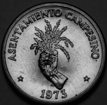 Panama 2 1/2 Centesimos, 1973 FAO~Gem Unc~Hand Holding Grain~1st Year~Fr... - £2.89 GBP
