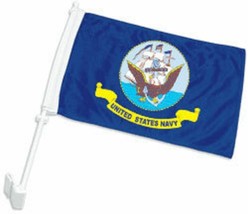 12x15 US Navy Ship Double Sided Car Window Vehicle 12&quot;x15&quot; Flag Mount (FI) - £20.43 GBP