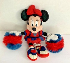 Walt Disney World Minnie Mouse Cheerleader Plush Stuffed Doll Toy 12 in Tall  - £11.82 GBP