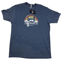 Colorado Gray Cotton Blend T-Shirt Monarch Crest Mountain Bike VW Bus Flag - $19.79