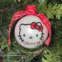 (4) Custom Hello Kitty Glass Christmas Ornaments - £22.19 GBP