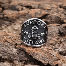 Support Outlaw&#39;s  M C  Stainless Steel size 11 Ring Stainless steel- 1eek sale - £11.05 GBP
