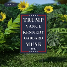 Trump Yard Sign Trump Vance Kennedy Gabbard Musk 2024 Donald Trump Sign H-Stake - £20.92 GBP+