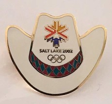 2002 Salt Lake City White Winter Olympics Logo Small Western Cowboy Hat - £19.91 GBP