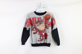 Vtg 90s Boys Large Faded Tazmanian Devil Chicago Bulls Basketball Sweatshirt USA - £31.76 GBP