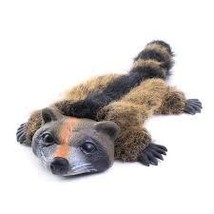 MPP Realistic Animal Dog Toy Stuffing Free Latex with Squeaker &amp; Fur Raccoon 15. - £18.86 GBP