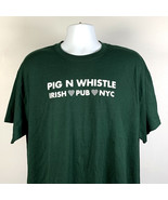 Pig N Whistle Irish Pub T Shirt Mens XL Green P &amp; W on 2nd New York City... - £16.98 GBP