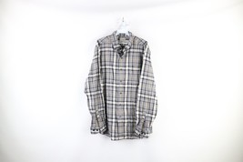 Vintage LL Bean Mens Size Medium Collared Flannel Button Shirt Plaid Cotton - £31.02 GBP