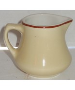 Vtg Homer Laughlin Best China Yellow/White/Red Creamer Pitcher Restauran... - $12.21 CAD