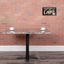 Grey Marble Laminate Table Top, 24&quot; X 42&quot;, From Flash Furniture. - $85.94