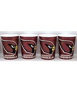 Lot of 4 NFL Arizona Cardinals 16 oz. Tailgating / Drinking Cups Reusable - £7.83 GBP