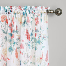 Mainstays Floral Rod Pocket Sheer Single Curtain Panel, 58" W x 95" L - $14.99