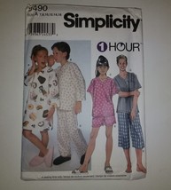 Simplicity 9490 Size 7-16 Boys&#39; Girls&#39; Loungewear Pajamas - $12.86
