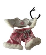 Build a Bear Diva Rock Star Outfit Pink Silver Faux Fur Top Pants Mic Sp... - £14.95 GBP
