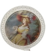 Lucite Hand Mirror with Picture of Woman Lady Plastic VV&#39;s Victoria Vogu... - £7.00 GBP