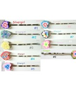 Pretty Bobbie/Bobby Pins Little Girls or Mom Colorful Hearts - £1.99 GBP