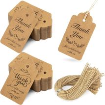 SallyFashion 100 PCS Thank You Tags,Kraft Paper Tags Gift Tags with Hanging - $9.90