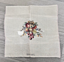 Vintage Fruit Needlepoint Super Canvas 23 x 22&quot; Cherries Apples 5% Worked - $18.32