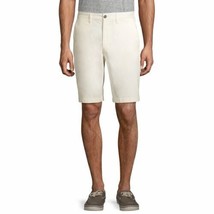George Men&#39;s Casual Flat Front Shorts Size 42 Cream Color  10&quot; Inseam NEW - $15.47