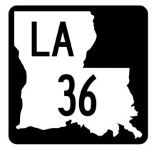 Louisiana State Highway 36 Sticker Decal R5762 Highway Route Sign - $1.45+