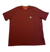 Carhartt Force Relaxed Fit Pocket T-shirt Red Men’s 2XL Short Sleeve Outdoor  - £12.35 GBP