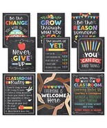Colorful Chalk Classroom Motivational Posters | Set of 9 | Educational S... - $29.87 CAD