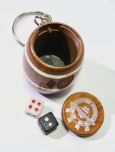 Tsingtao Beer Plastic Mini Barrel Box Keychain Key Ring w/ 2 Dices - New Unused - £12.70 GBP