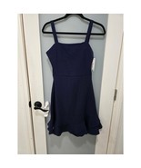 Rare Editions Girls Navy Dress Sz 16 Ruffle Hem Sleeveless Party Formal - €25,93 EUR