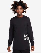 NSW Big Swoosh Long Sleeve Tee Tshirt Black Men&#39;s - $24.99