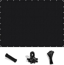 90% Black Shade Cloth 10 X 12 Ft Sun Shade Fabric For Outdoor Patio Greenhouse - $59.99