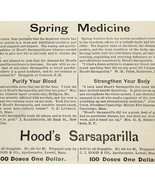 Antique 1884 Hood&#39;s Sarsaparilla Quack Medicine Advertisement Ephemera 5... - €17,08 EUR