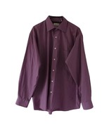 VanHeusen Mens Purple Button Down Shirt Chest Pocket Collar size 16&quot;/42cm - £15.96 GBP