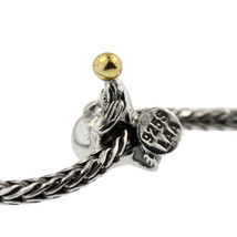 Authentic Trollbeads Silver &amp; 18K Gold 41817 Sea Lion - £78.96 GBP