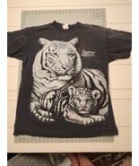 vintage 90s SIGFRIED &amp; ROY at the Mirage t shirt OSFA White Tiger cub faded - $19.00