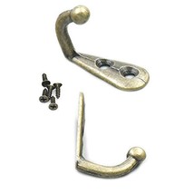 Fujiyuan 10 pcs 30mm x 12mm Hanger Hooks 2 hole Bronze Jewelry Chest Boxes Doors - £4.11 GBP
