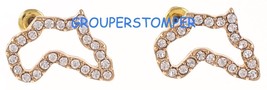 Africa Post Style Pierced Stud Rhinestone Earrings New Style - £10.15 GBP