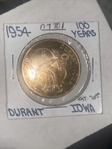 1854-1954 DURANT IOWA CENTENNIAL TOKEN - €4,27 EUR
