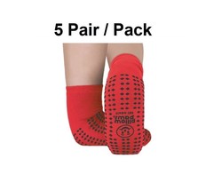 5 Pack Pillow Paws Slipper Socks Terries, 360 imprint, RED, XXXL Ankle High - £20.15 GBP