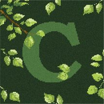 Pepita Needlepoint Canvas: Letter C Leaves, 10&quot; x 10&quot; - £61.33 GBP+