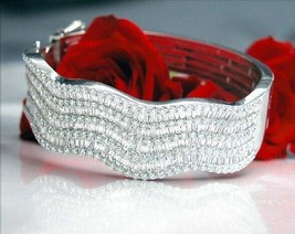 20 Carat Round Cut D/VVS1 Diamond Tennis Bracelet 14k White Gold Over 8&quot; - £236.43 GBP
