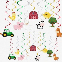 Barnyard Bash Hanging Swirls - Farm Animal Party Decorations for Kids Birthday, - $24.74