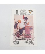 Wendell Young Pittsburgh Penguins Goalie Autographed Card - £11.64 GBP
