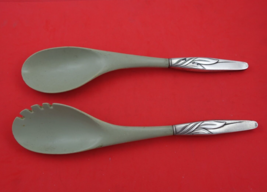 Southwind by Towle Sterling Silver Salad Serving Set 2pc HH with Green Nylon 12" - £100.01 GBP
