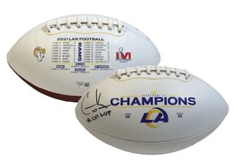 COOPER KUPP Autographed &quot;SB LVI MVP&quot; Rams White Panel Football FANATICS - $8,224.51 MXN