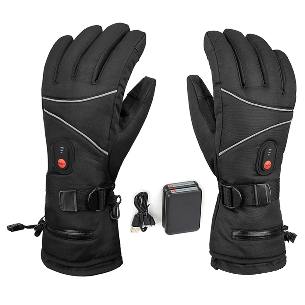 Ectric heating gloves windproof touchscreen mittens ski cycling mittens electric heated thumb200