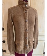 Women&#39;s Lauren Ralph Lauren Jeans Co. Tan 100% Cotton Hunt Cardigan MED - $30.00